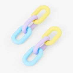 Claire’s Shop 51 Brand new 😍 Claire's Sterling Silver 2" Pastel Chainlink Drop Earrings 👏