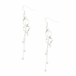 Top 10 🛒 Claire's Silver Twisting Crystal Drop Earrings 💯
