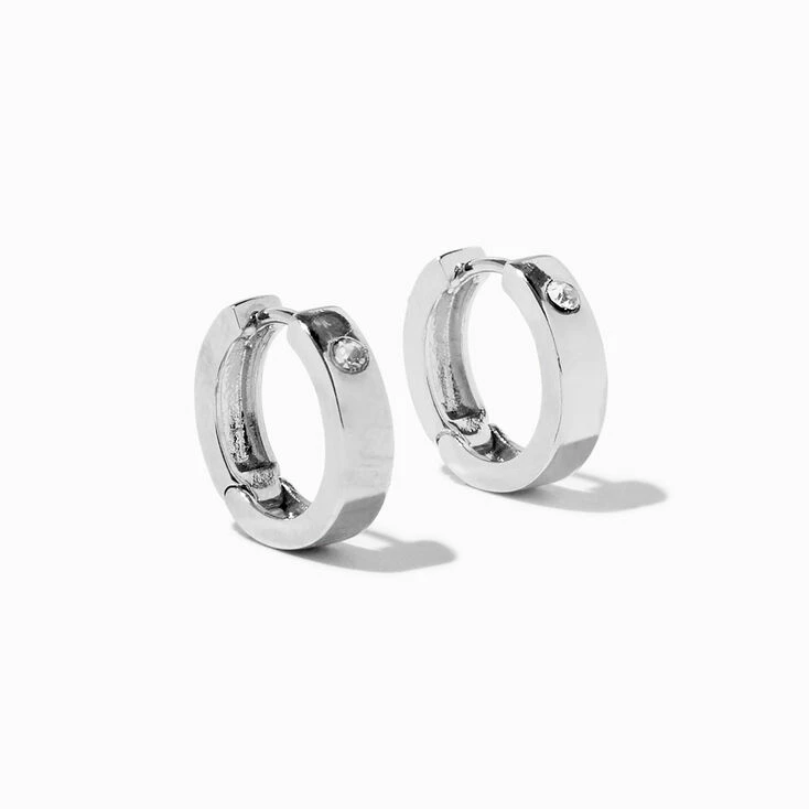 Coupon π Claire's Silver Rhodium15MM Embellished Huggie Hoop Earrings π 1 Coupon π Claire's Silver Rhodium15MM Embellished Huggie Hoop Earrings π