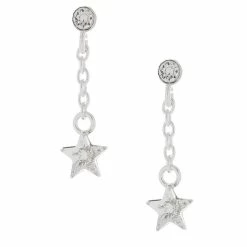 Flash Sale 🔥 Claire's Sterling Silver 1" Crystal Star Drop Earrings ❤️