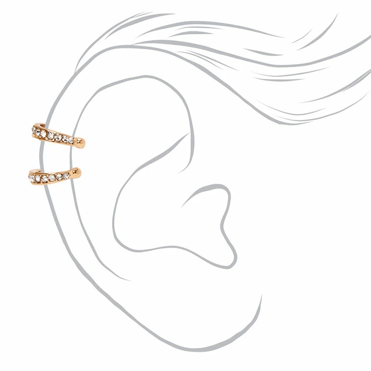 Wholesale π Claire's Gold Embellished Double Row Ear Cuff π 2 Wholesale π Claire's Gold Embellished Double Row Ear Cuff π - Image 2