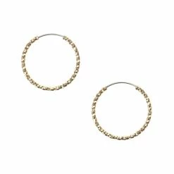Discount 👍 Claire's Gold Laser Cut 20MM Hoop Earrings 👏