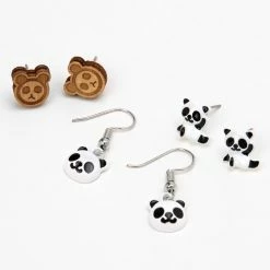 Best Sale 🛒 Claire's Panda Bear Mixed Earring Set - 3 Pack 👍