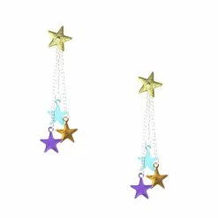 Claire’s Shop 5 Flash Sale 💯 Claire's Colourful Stars Drop Ear Jacket Earrings ✔️