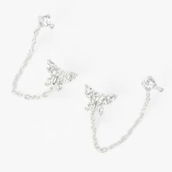 Hot Sale 💯 Claire's Silver Butterfly Ear Connector Earrings ⌛