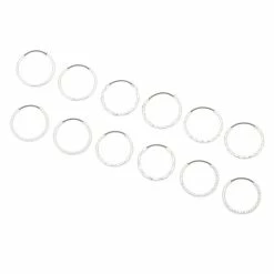 Best Pirce 👏 Claire's Silver 15MM Textured Hoop Earrings - 6 Pack ❤️