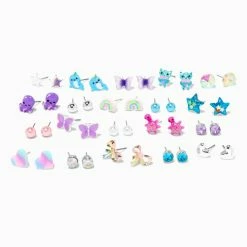 New 🤩 Claire's Blue Sea Life Mixed Stud Earrings (20 Pack) 🌟