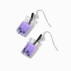 Claire’s Shop 19 Hot Sale 🧨 Claire's Purple Bubble Tea Drop Earrings 😀