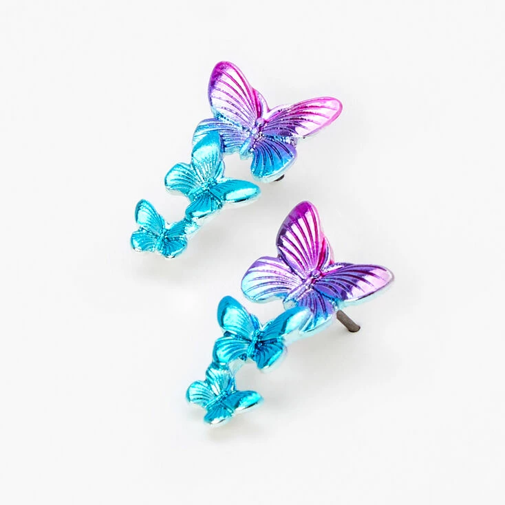 Deals 🤩 Claire's Blue Ombre 1.5" Butterfly Drop Earrings 😉 1 Deals 🤩 Claire's Blue Ombre 1.5" Butterfly Drop Earrings 😉