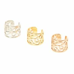 Claire’s Shop 11 Best Sale 🤩 Claire's Mixed Metal Filigree Ear Cuffs - 3 Pack ⭐
